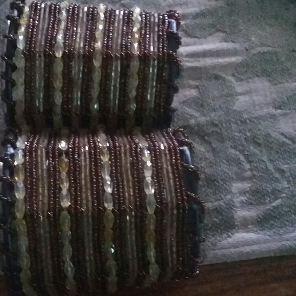 VINTAGE BEADED AND METAL AND GLASS CANDLE - Picture 3 of 7